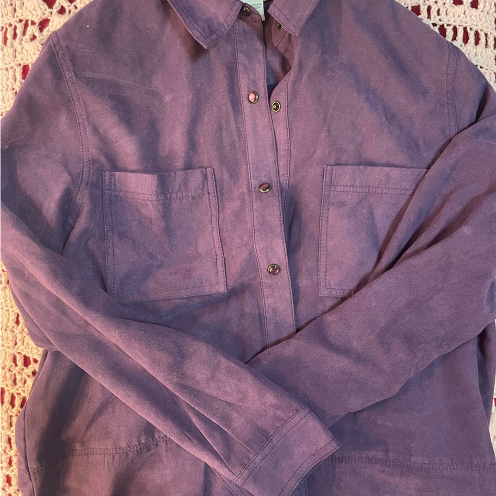 2 for 25 Alfred Dunner Women’s Suede-Like Button Up Shacket